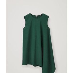 COS Asymmetric Sleeveless Top in Green